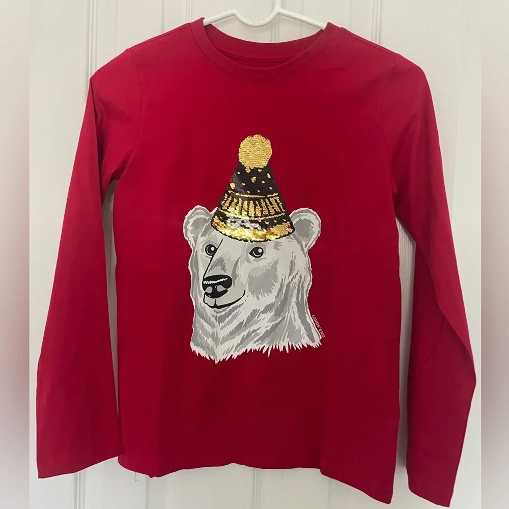 Land's End polar bear holiday Shirt